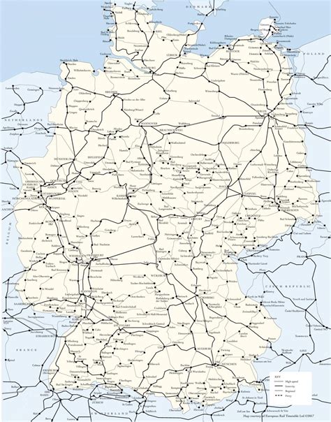 germany train map map  germany train routes western europe europe