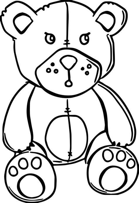 teddy bear  coloring page wecoloringpagecom