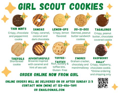 girl scout cookie   brownie baker editableprintable etsy