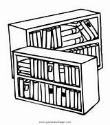 Bibliothek Bibliotecas Libreria Mobili Malvorlage Colorea Misti Bookshelf Libri Kategorien sketch template
