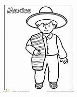 Traditional Multicultural Coloring Mexican Pages Mexico Clothing Para Kids Around Culture Colorear Sheets Worksheets Printable Worksheet Dress Del Education Colouring sketch template