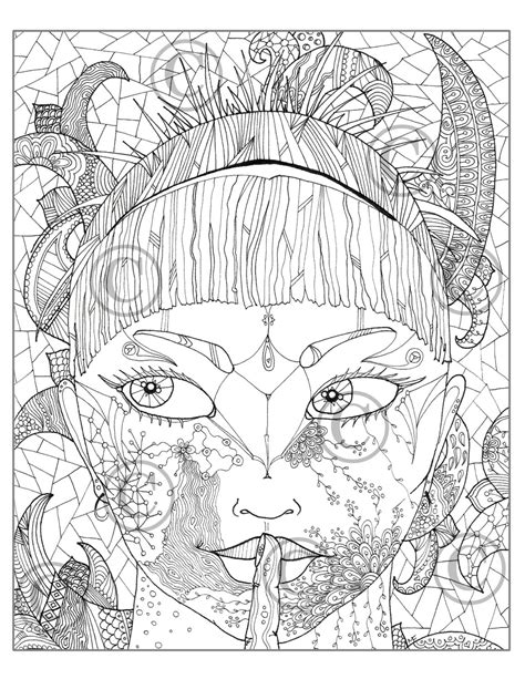 mandala coloring drawing women  coloring women