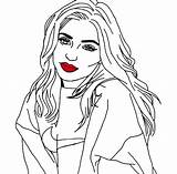 Jenner Kylie Getdrawings Drawing sketch template