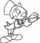 Cricket Jiminy Coloring Pinocchio Drawing Wecoloringpage Clipartmag Pages sketch template