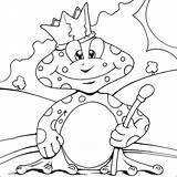 Prince Frog Colouring Coloring Pages Sheets Print School sketch template