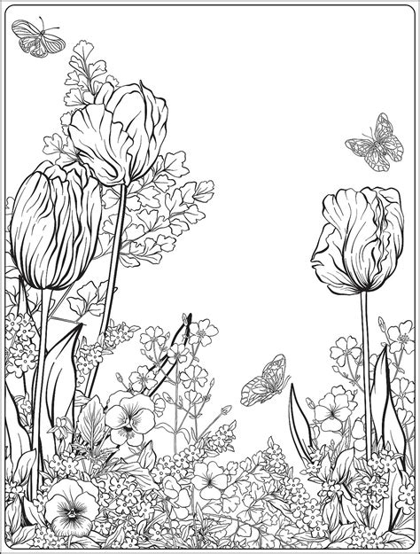 summer flowers coloring pages   fun printable coloring pages
