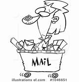 Worker Postal Mail Clipart Template Coloring Pages sketch template