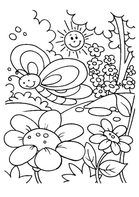 disegni da colorare colori  primavera disegno fiori