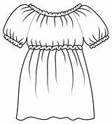 Peasant Sewing sketch template