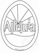 Alleluia Easter Coloring Template Eastertemplate sketch template