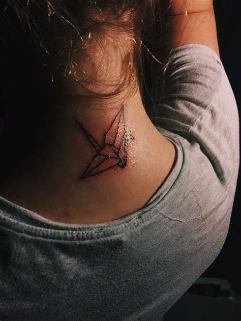origami crane tattoo crane tattoo tattoos origami crane