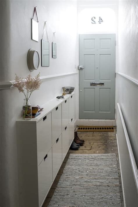 hallway storage projects  narrow small spaces apartment therapy