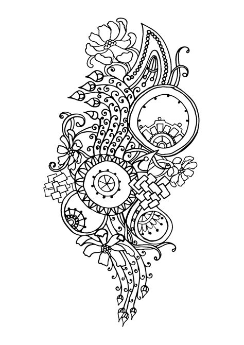 flower  printable coloring pages  adults advanced  click