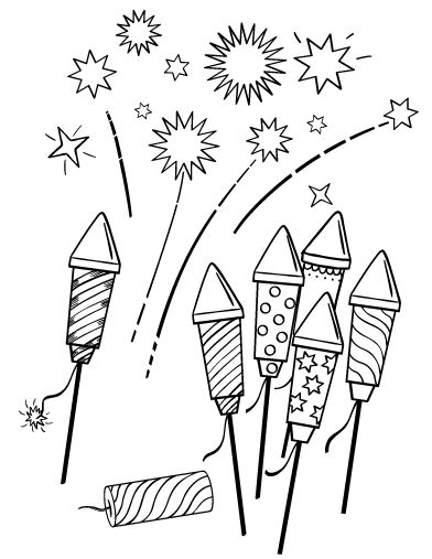 printable fireworks coloring page     http