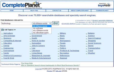 top 10 search engines to explore deep invisible web