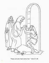 Jesus Heals Coloring Paralytic Man Healing Blind Divyajanani sketch template