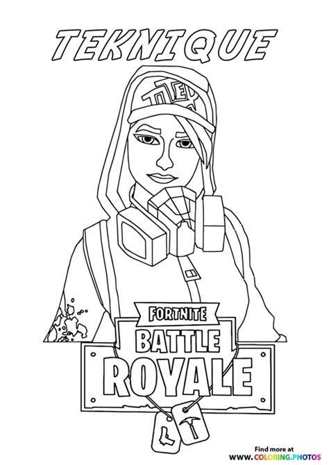 tenkique fortnite coloring pages  kids