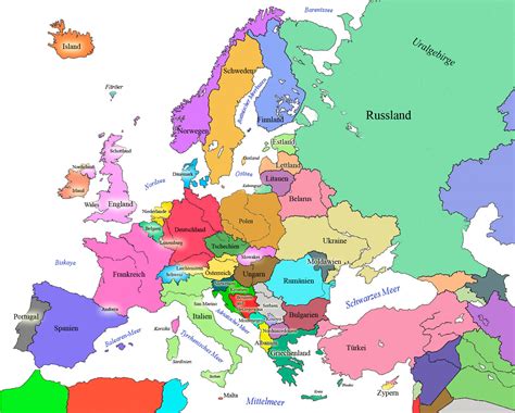 europas laender karta karta