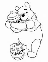 Coloring Pooh Winnie Pages Hunny Kids Printable Dari Disimpan sketch template