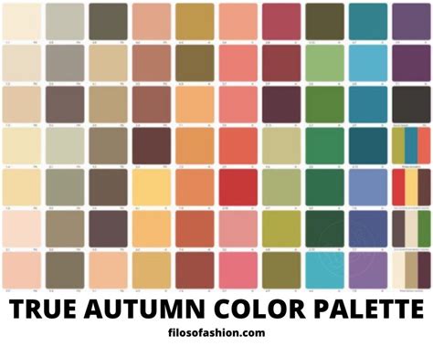 True Autumn Color Palette Colors For Wardrobe And Makeup In 2022