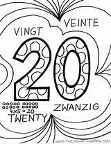 Number 20 Coloring Pages 20s Printable Cognition Capricious Post Yo Big Thecoloringbarn sketch template