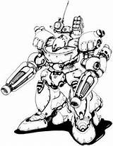 Robotech Armored Mecha sketch template
