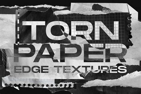 torn paper edge textures design cuts