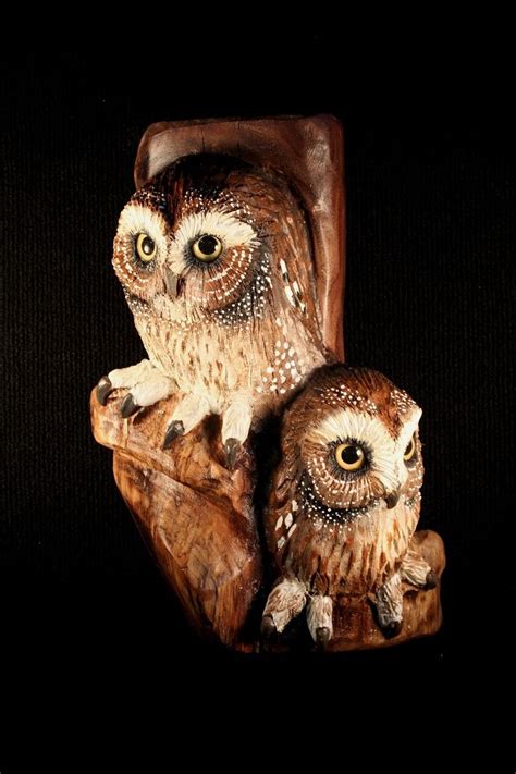 custom  wood carving owl wall art  donna maries art