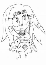 Tikal Echidna sketch template