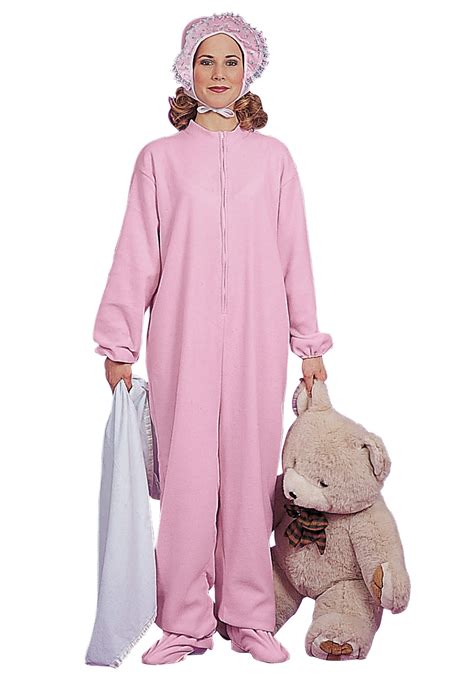 pink adult baby pajamas costume  women
