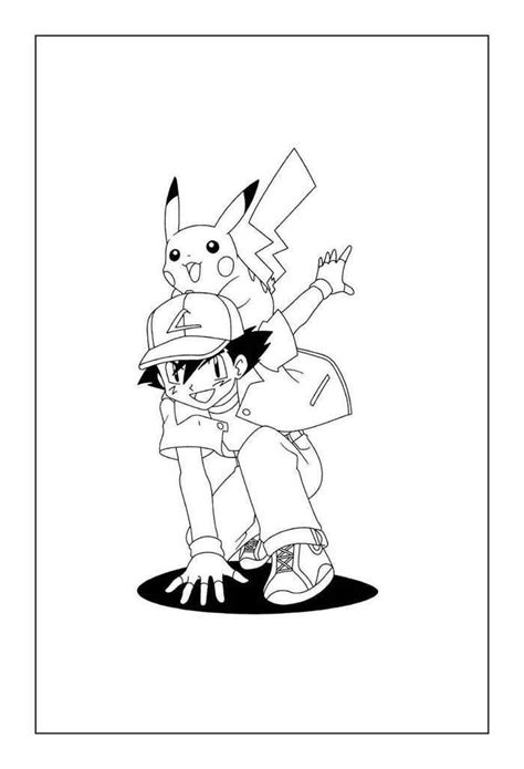 pikachu coloring pages ash  pikachu pokemon coloring pages