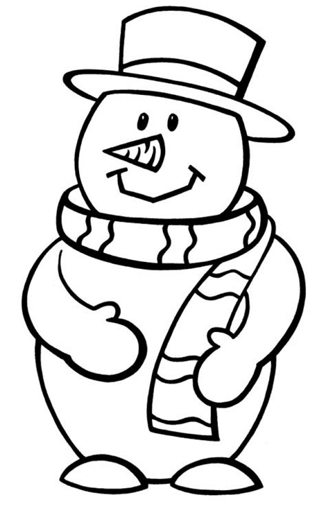snowmen page coloring pages