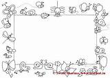 Coloring Pages Frames Frame Bugs Set Treehut Garden Insects Swati Views sketch template