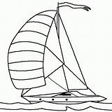 Voilier Dessin Colorier Boat Coloriage Drawing Imprimer Sail Line Water Getdrawings sketch template