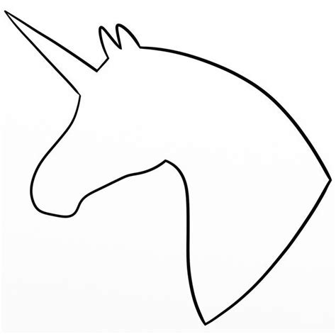 unicorn head template  printable