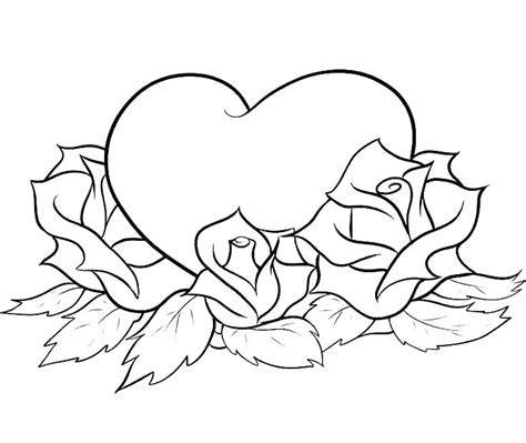 ideas  coloring hearts  roses coloring pages