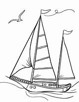 Sail Sailboat sketch template