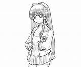 Clannad Fujibayashi Kyou Character Coloring Pages Another sketch template