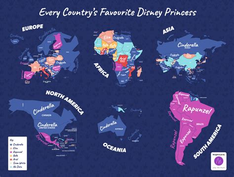 list  disney princesses  country background