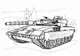 Tank Merkava sketch template