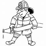 Coloring Pages Fire Station Kids Color Clipart Firefighter sketch template