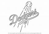 Logo Dodgers Mlb Drawing Stencil Drawings Baseball Los Angeles Stencils Logos Draw Paintingvalley Uploaded User sketch template