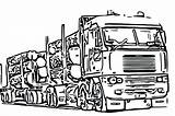 Truck Trailer Log Tractor Coloring Pages Kenworth Sketch Semi Color Paintingvalley Peterbilt Template Templates sketch template