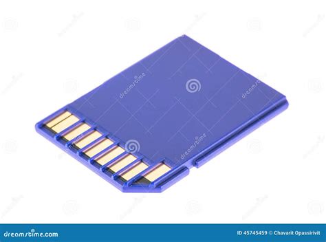 blue memory sd card stock image image  flash media