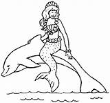 Coloring Pages Dolphin Mermaid Getdrawings sketch template