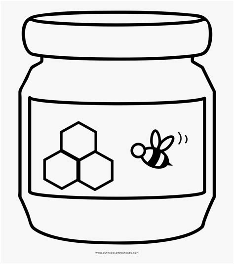 honey coloring page honey jar clipart   transparent clipart