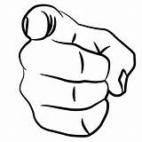 Finger Pointing Vector Hand Sign Clipart Stop Small Graphics sketch template