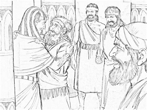 joseph meets  brothers coloring page coloring pages