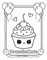 Coloring Cute Pages Draw So Food Kawaii Cupcake Drawsocute Drawings Dessert Unicorn Hi Fans Characters Choose Board Princess sketch template
