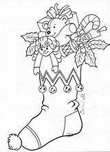 Stocking Christmas Coloring Colouring Pages Stockings Adult Crafts Choose Board Print sketch template